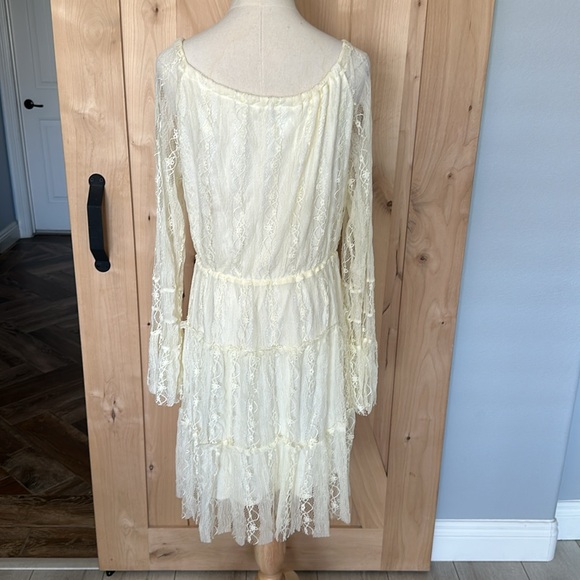 Scully Lace Stretchy Summer Cottagecore Long Sleeve Dolly Parton Dress M - Picture 3 of 6